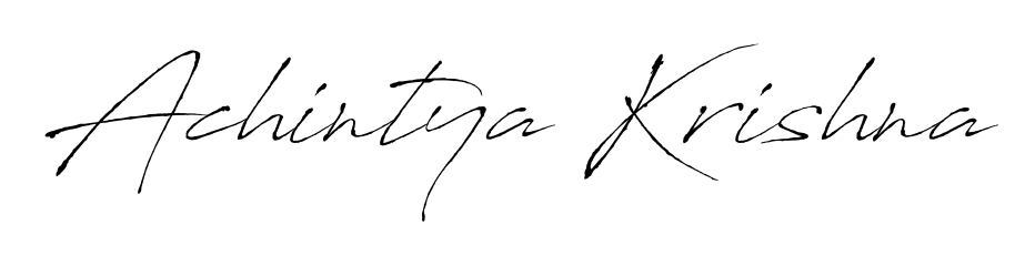 A classic penmanship look for Achintya Krishna. The Antro_Vectra font brings timeless elegance and confidence to every signed document. Achintya Krishna signature style 6 images and pictures png