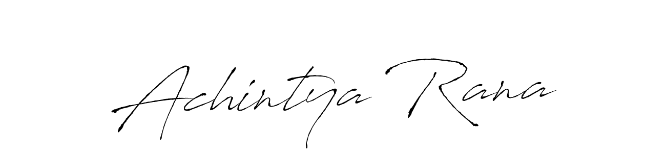 How to make Achintya Rana name signature. Use Antro_Vectra style for creating short signs online. This is the latest handwritten sign. Achintya Rana signature style 6 images and pictures png