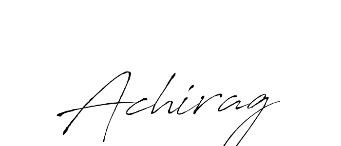 Make a beautiful signature design for name Achirag. With this signature (Antro_Vectra) style, you can create a handwritten signature for free. Achirag signature style 6 images and pictures png