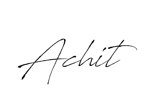 Use a signature maker to create a handwritten signature online. With this signature software, you can design (Antro_Vectra) your own signature for name Achit. Achit signature style 6 images and pictures png