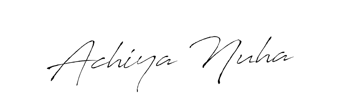 Create a beautiful signature design for name Achiya Nuha. With this signature (Antro_Vectra) fonts, you can make a handwritten signature for free. Achiya Nuha signature style 6 images and pictures png