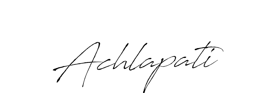 Design your own signature with our free online signature maker. With this signature software, you can create a handwritten (Antro_Vectra) signature for name Achlapati. Achlapati signature style 6 images and pictures png