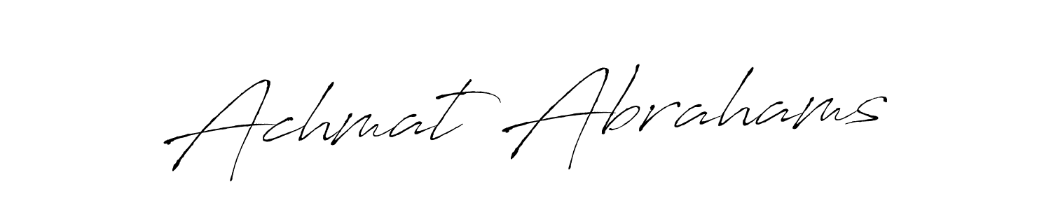Design your own signature with our free online signature maker. With this signature software, you can create a handwritten (Antro_Vectra) signature for name Achmat Abrahams. Achmat Abrahams signature style 6 images and pictures png