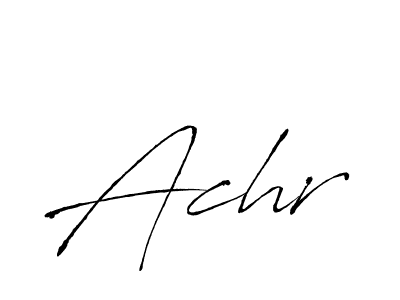 You should practise on your own different ways (Antro_Vectra) to write your name (Achr) in signature. don't let someone else do it for you. Achr signature style 6 images and pictures png