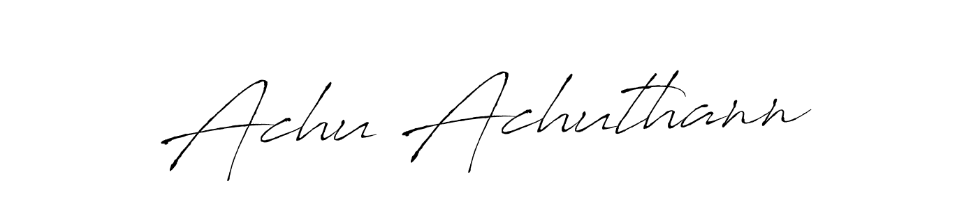 How to make Achu Achuthann name signature. Use Antro_Vectra style for creating short signs online. This is the latest handwritten sign. Achu Achuthann signature style 6 images and pictures png