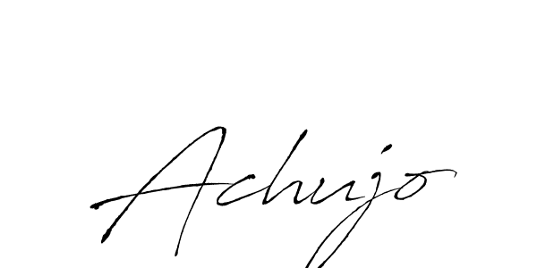 Make a beautiful signature design for name Achujo. With this signature (Antro_Vectra) style, you can create a handwritten signature for free. Achujo signature style 6 images and pictures png