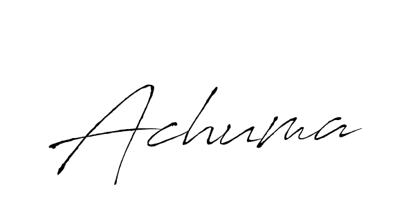 Achuma stylish signature style. Best Handwritten Sign (Antro_Vectra) for my name. Handwritten Signature Collection Ideas for my name Achuma. Achuma signature style 6 images and pictures png