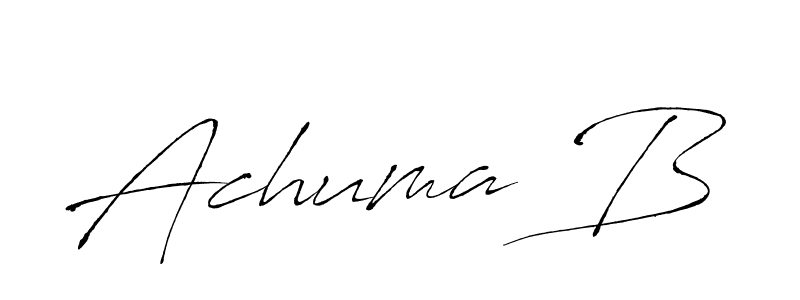 Make a beautiful signature design for name Achuma B. With this signature (Antro_Vectra) style, you can create a handwritten signature for free. Achuma B signature style 6 images and pictures png