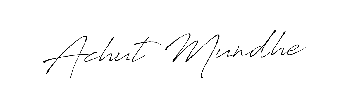 Similarly Antro_Vectra is the best handwritten signature design. Signature creator online .You can use it as an online autograph creator for name Achut Mundhe. Achut Mundhe signature style 6 images and pictures png