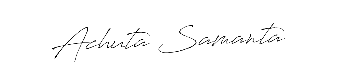 Similarly Antro_Vectra is the best handwritten signature design. Signature creator online .You can use it as an online autograph creator for name Achuta Samanta. Achuta Samanta signature style 6 images and pictures png