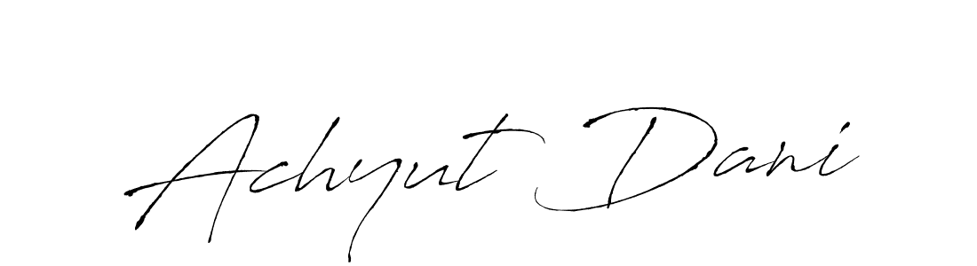 Antro_Vectra is a professional signature style that is perfect for those who want to add a touch of class to their signature. It is also a great choice for those who want to make their signature more unique. Get Achyut Dani name to fancy signature for free. Achyut Dani signature style 6 images and pictures png