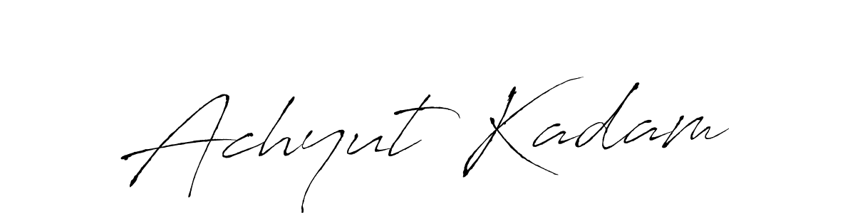 The best way (Antro_Vectra) to make a short signature is to pick only two or three words in your name. The name Achyut Kadam include a total of six letters. For converting this name. Achyut Kadam signature style 6 images and pictures png