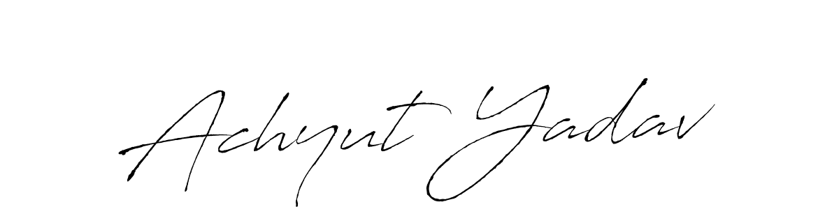 Make a beautiful signature design for name Achyut Yadav. With this signature (Antro_Vectra) style, you can create a handwritten signature for free. Achyut Yadav signature style 6 images and pictures png