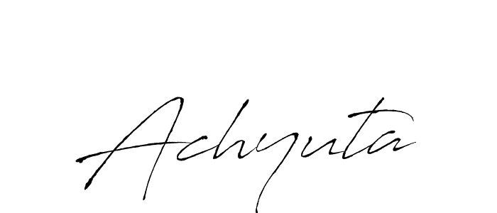 Use a signature maker to create a handwritten signature online. With this signature software, you can design (Antro_Vectra) your own signature for name Achyuta. Achyuta signature style 6 images and pictures png