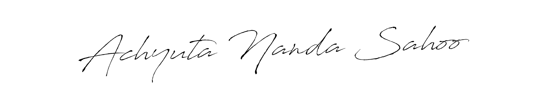 How to make Achyuta Nanda Sahoo name signature. Use Antro_Vectra style for creating short signs online. This is the latest handwritten sign. Achyuta Nanda Sahoo signature style 6 images and pictures png