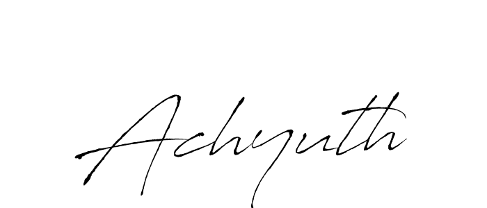 Use a signature maker to create a handwritten signature online. With this signature software, you can design (Antro_Vectra) your own signature for name Achyuth. Achyuth signature style 6 images and pictures png