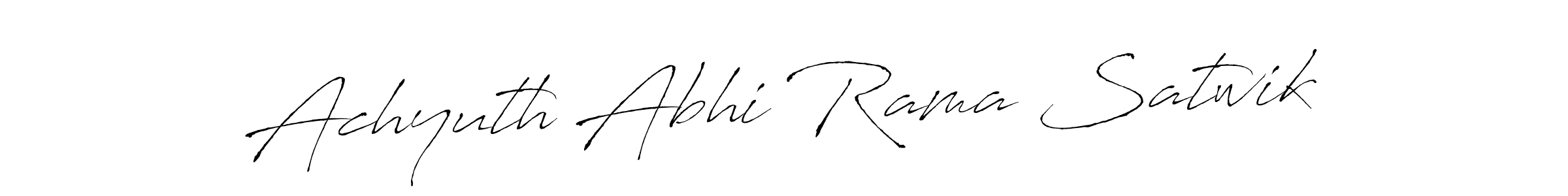 Also we have Achyuth Abhi Rama Satwik name is the best signature style. Create professional handwritten signature collection using Antro_Vectra autograph style. Achyuth Abhi Rama Satwik signature style 6 images and pictures png