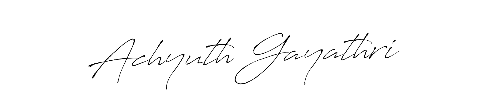 Create a beautiful signature design for name Achyuth Gayathri. With this signature (Antro_Vectra) fonts, you can make a handwritten signature for free. Achyuth Gayathri signature style 6 images and pictures png