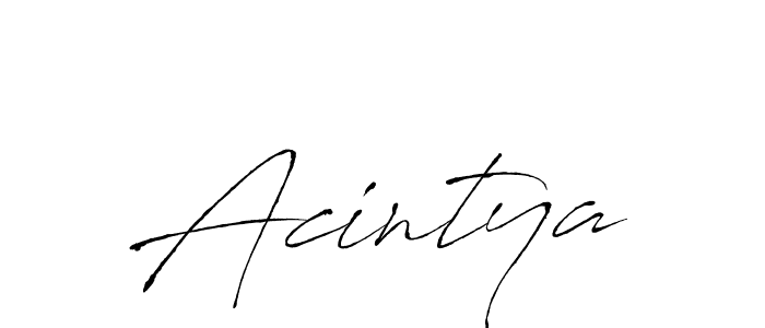 Create a beautiful signature design for name Acintya. With this signature (Antro_Vectra) fonts, you can make a handwritten signature for free. Acintya signature style 6 images and pictures png