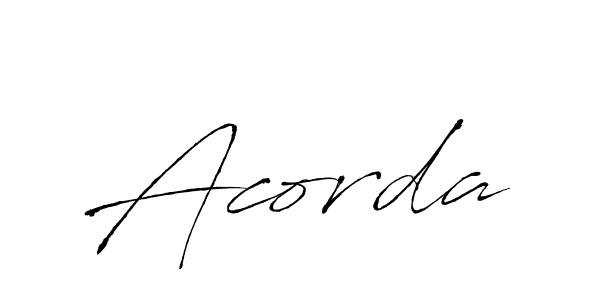 How to make Acorda name signature. Use Antro_Vectra style for creating short signs online. This is the latest handwritten sign. Acorda signature style 6 images and pictures png