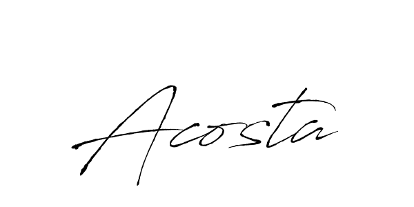 Design your own signature with our free online signature maker. With this signature software, you can create a handwritten (Antro_Vectra) signature for name Acosta. Acosta signature style 6 images and pictures png