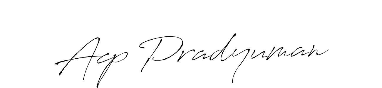 Also we have Acp Pradyuman name is the best signature style. Create professional handwritten signature collection using Antro_Vectra autograph style. Acp Pradyuman signature style 6 images and pictures png