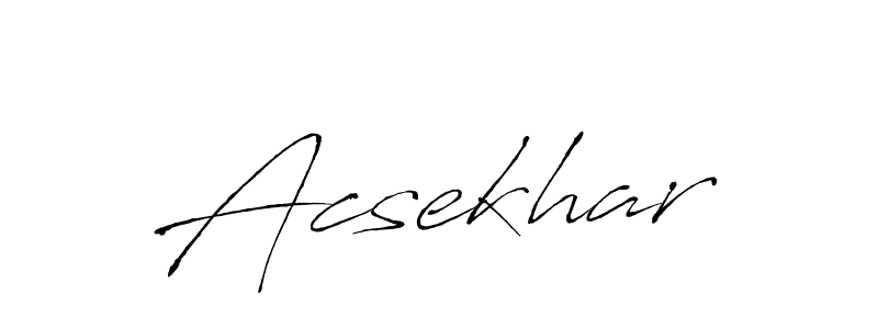 Design your own signature with our free online signature maker. With this signature software, you can create a handwritten (Antro_Vectra) signature for name Acsekhar. Acsekhar signature style 6 images and pictures png