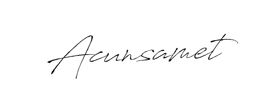 Use a signature maker to create a handwritten signature online. With this signature software, you can design (Antro_Vectra) your own signature for name Acunsamet. Acunsamet signature style 6 images and pictures png
