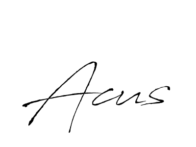 Design your own signature with our free online signature maker. With this signature software, you can create a handwritten (Antro_Vectra) signature for name Acus. Acus signature style 6 images and pictures png