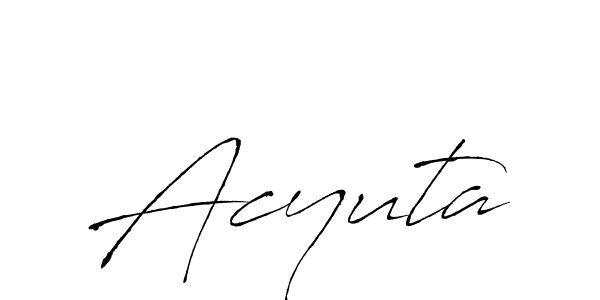 Make a beautiful signature design for name Acyuta. With this signature (Antro_Vectra) style, you can create a handwritten signature for free. Acyuta signature style 6 images and pictures png
