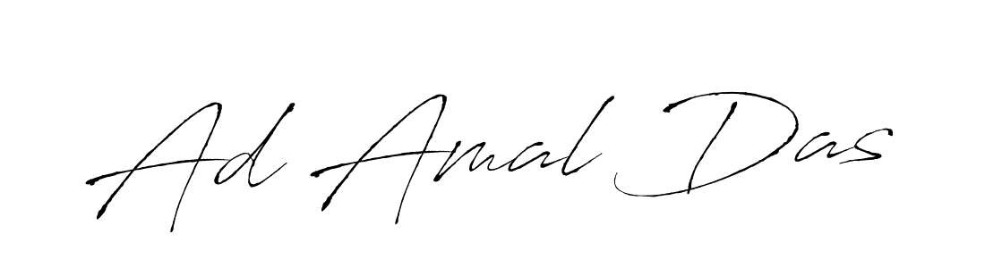 How to make Ad Amal Das name signature. Use Antro_Vectra style for creating short signs online. This is the latest handwritten sign. Ad Amal Das signature style 6 images and pictures png