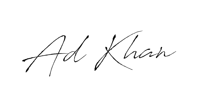 Make a beautiful signature design for name Ad Khan. With this signature (Antro_Vectra) style, you can create a handwritten signature for free. Ad Khan signature style 6 images and pictures png