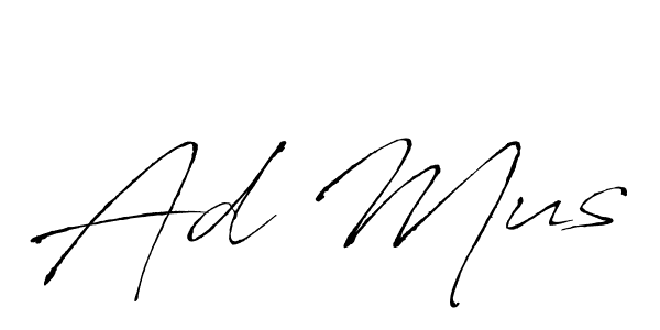 Create a beautiful signature design for name Ad Mus. With this signature (Antro_Vectra) fonts, you can make a handwritten signature for free. Ad Mus signature style 6 images and pictures png