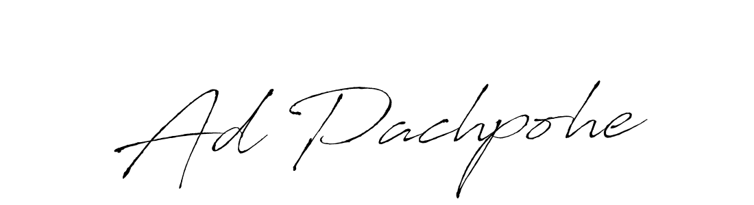 How to make Ad Pachpohe signature? Antro_Vectra is a professional autograph style. Create handwritten signature for Ad Pachpohe name. Ad Pachpohe signature style 6 images and pictures png