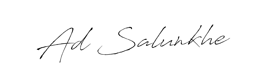 Also we have Ad Salunkhe name is the best signature style. Create professional handwritten signature collection using Antro_Vectra autograph style. Ad Salunkhe signature style 6 images and pictures png