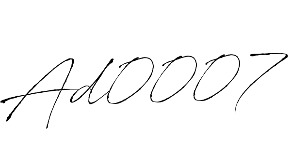 How to make Ad0007 signature? Antro_Vectra is a professional autograph style. Create handwritten signature for Ad0007 name. Ad0007 signature style 6 images and pictures png