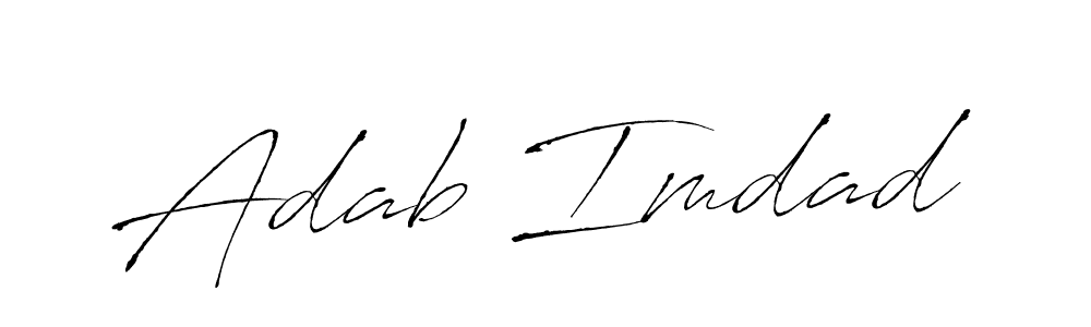 The best way (Antro_Vectra) to make a short signature is to pick only two or three words in your name. The name Adab Imdad include a total of six letters. For converting this name. Adab Imdad signature style 6 images and pictures png