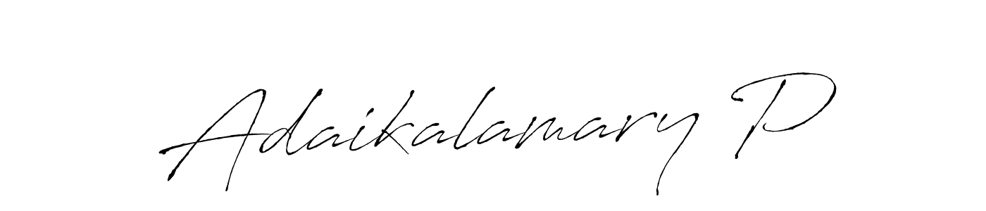 You can use this online signature creator to create a handwritten signature for the name Adaikalamary P. This is the best online autograph maker. Adaikalamary P signature style 6 images and pictures png