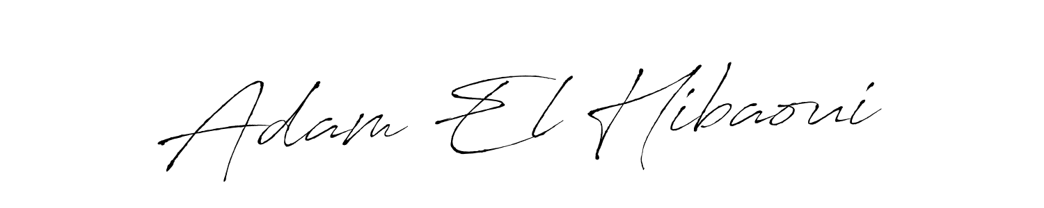 if you are searching for the best signature style for your name Adam El Hibaoui. so please give up your signature search. here we have designed multiple signature styles  using Antro_Vectra. Adam El Hibaoui signature style 6 images and pictures png