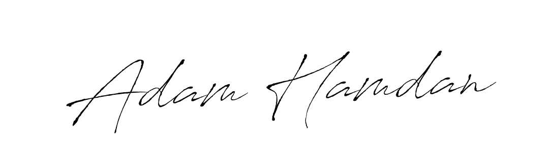 The best way (Antro_Vectra) to make a short signature is to pick only two or three words in your name. The name Adam Hamdan include a total of six letters. For converting this name. Adam Hamdan signature style 6 images and pictures png