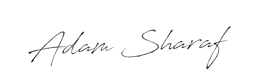 How to make Adam Sharaf name signature. Use Antro_Vectra style for creating short signs online. This is the latest handwritten sign. Adam Sharaf signature style 6 images and pictures png