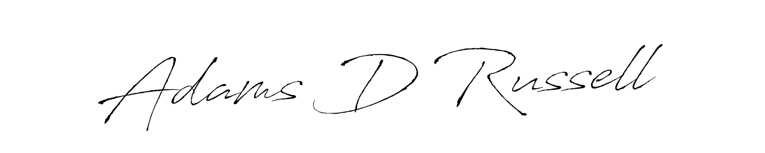 How to make Adams D Russell name signature. Use Antro_Vectra style for creating short signs online. This is the latest handwritten sign. Adams D Russell signature style 6 images and pictures png