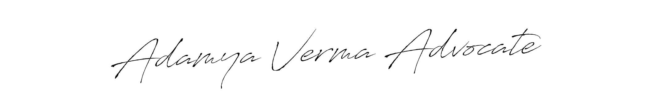 Make a beautiful signature design for name Adamya Verma Advocate. With this signature (Antro_Vectra) style, you can create a handwritten signature for free. Adamya Verma Advocate signature style 6 images and pictures png