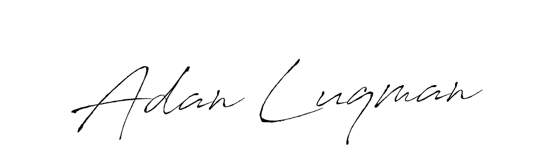 Design your own signature with our free online signature maker. With this signature software, you can create a handwritten (Antro_Vectra) signature for name Adan Luqman. Adan Luqman signature style 6 images and pictures png