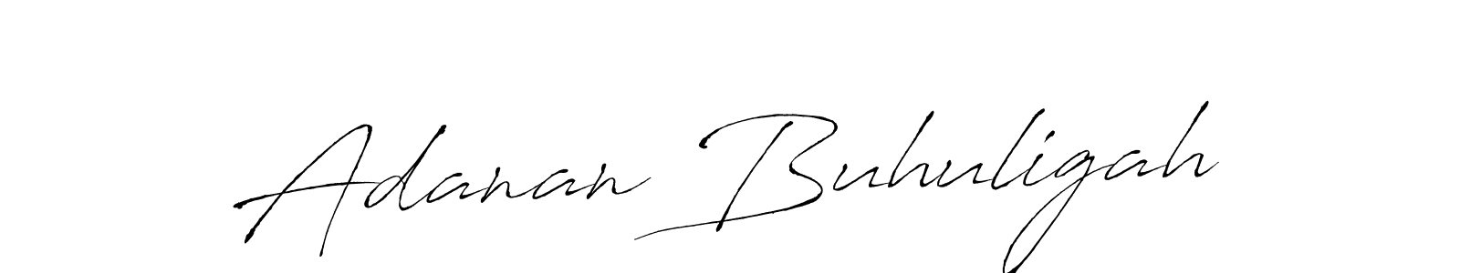 How to make Adanan Buhuligah name signature. Use Antro_Vectra style for creating short signs online. This is the latest handwritten sign. Adanan Buhuligah signature style 6 images and pictures png
