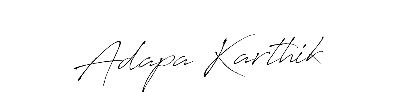 Antro_Vectra is a professional signature style that is perfect for those who want to add a touch of class to their signature. It is also a great choice for those who want to make their signature more unique. Get Adapa Karthik name to fancy signature for free. Adapa Karthik signature style 6 images and pictures png
