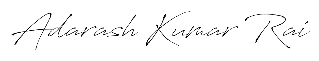 The Antro_Vectra typeface gives name Adarash Kumar Rai a refined look. Suitable for certificates, diplomas, and official verification. Adarash Kumar Rai signature style 6 images and pictures png