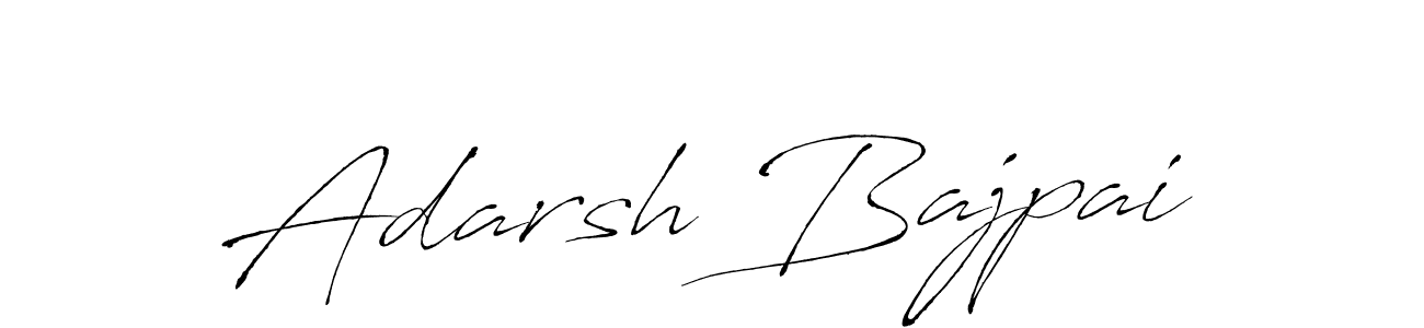 How to make Adarsh Bajpai name signature. Use Antro_Vectra style for creating short signs online. This is the latest handwritten sign. Adarsh Bajpai signature style 6 images and pictures png