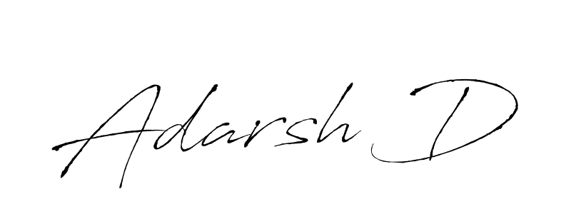 Design your own signature with our free online signature maker. With this signature software, you can create a handwritten (Antro_Vectra) signature for name Adarsh D. Adarsh D signature style 6 images and pictures png