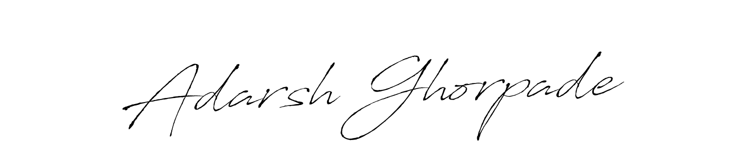 Antro_Vectra is a professional signature style that is perfect for those who want to add a touch of class to their signature. It is also a great choice for those who want to make their signature more unique. Get Adarsh Ghorpade name to fancy signature for free. Adarsh Ghorpade signature style 6 images and pictures png